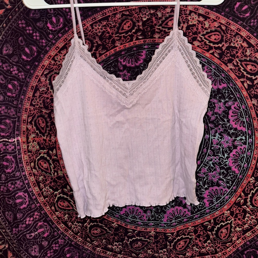 American Eagle Outfitters Lavendar Crop Camisole